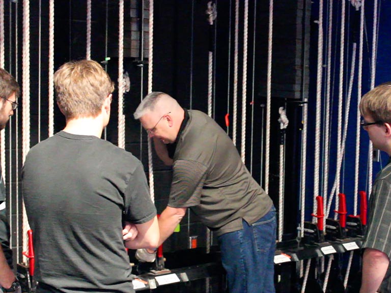 Expert theatrical stage rigging inspections