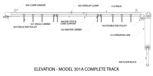 300 Series Standard Duty Curved Track