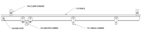 700 Series Light Duty Curved Track